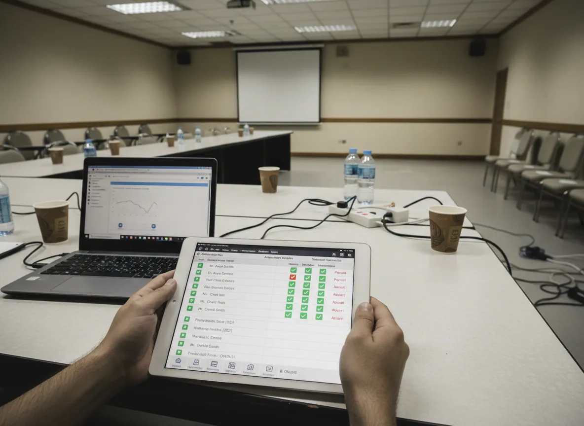 Kurs läuft — Dozent erfasst, System begleitet.